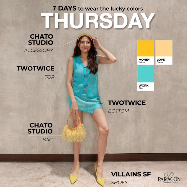 7 DAYS To Wear The Lucky Colors Paragondepartmentstore