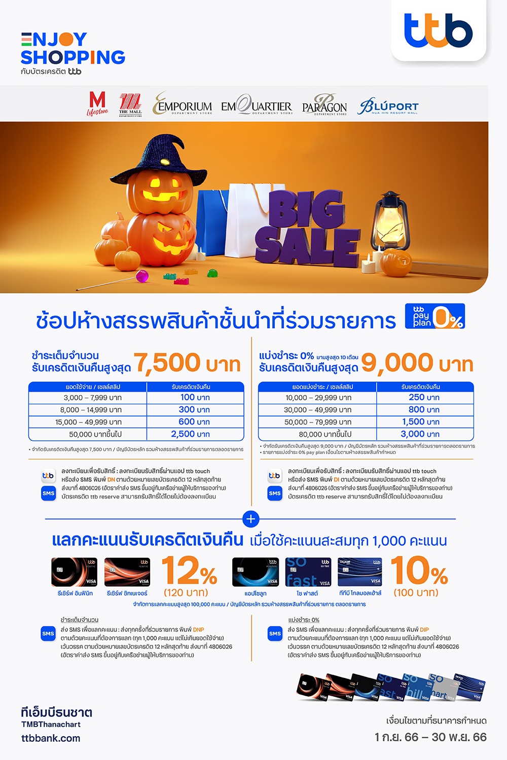 บัตรเครดิต Ttb Enjoy Shopping | Paragondepartmentstore